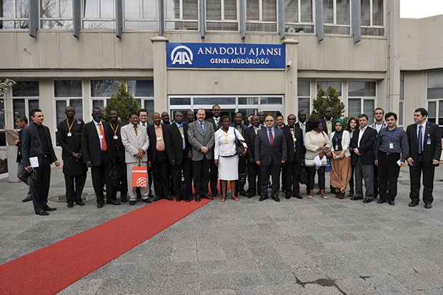 La délégation des journalistes africains en visite à l'agence de presse Anatolienne