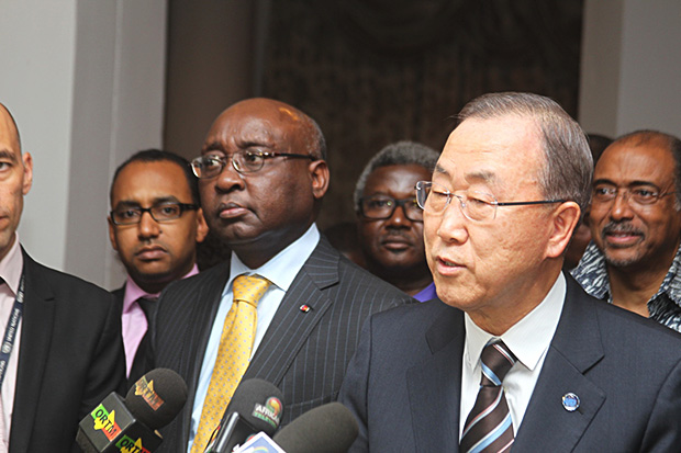 Donald Kaberuka, Président de la BAD et Bank Ki-moon Secrétaire Général des Nations Unies